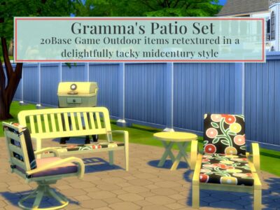 Gramma’s Patio SET Sims 4 CC