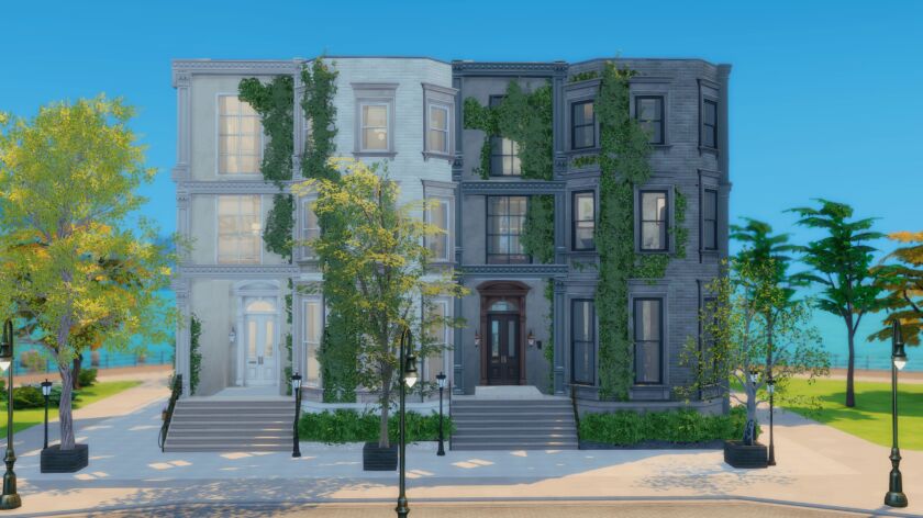 Open The Doors To A Brownstone Home Sims 4 CC