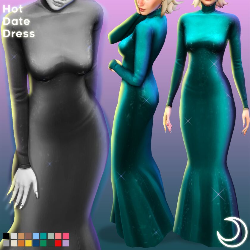 HOT Date Dress By Imvikai Sims 4 CC