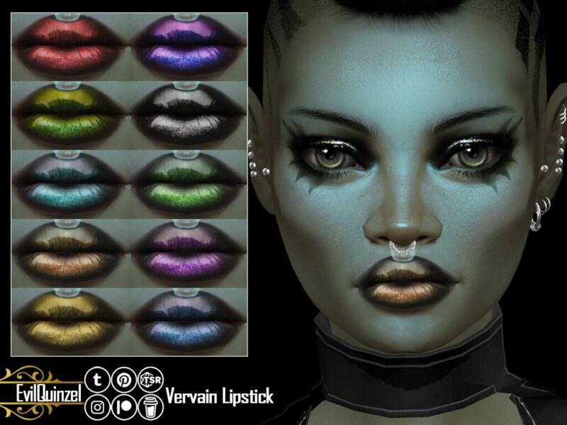 sims 4 cc i try a vampire look for a change vervain 4