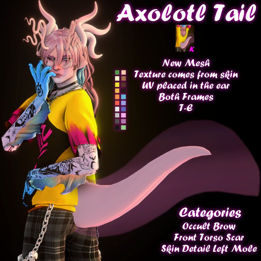 [Keiros] Axolotl Tail Sims 4 CC