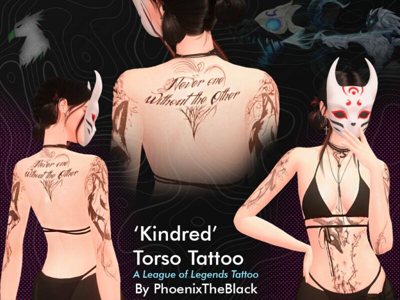 “Kindred” Body Tattoo Sims 4 CC