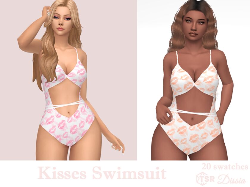 Kisses Swimsuit Sims 4 CC