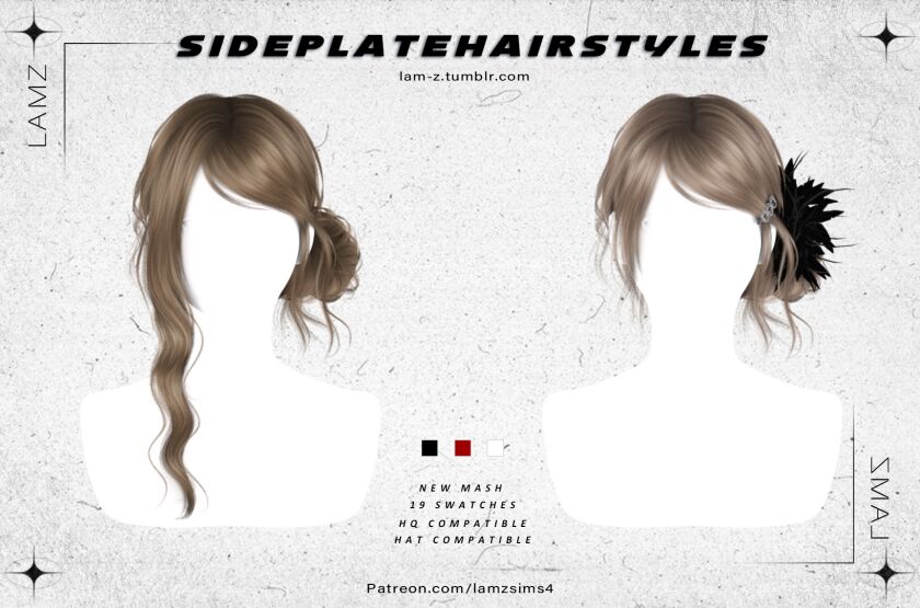 sims 4 cc lamzsideplatehairstyles 3