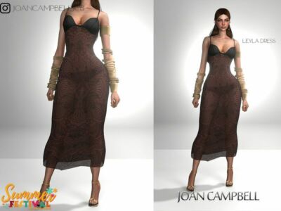 Leyla Dress Sims 4 CC