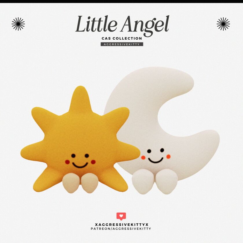 sims 4 cc little angel cas collection plushie toys 3