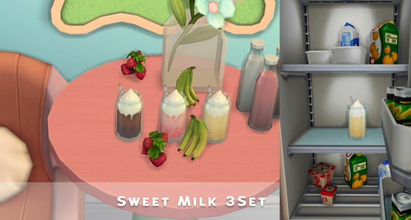 MAY 2024 Recipe_Sweet Milk 3SET Sims 4 CC