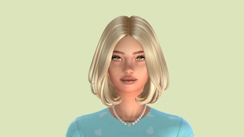 sims 4 cc medium length hair part 1 4