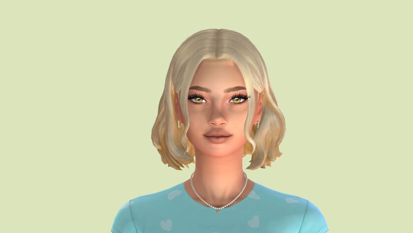 sims 4 cc medium length hair part 1 7