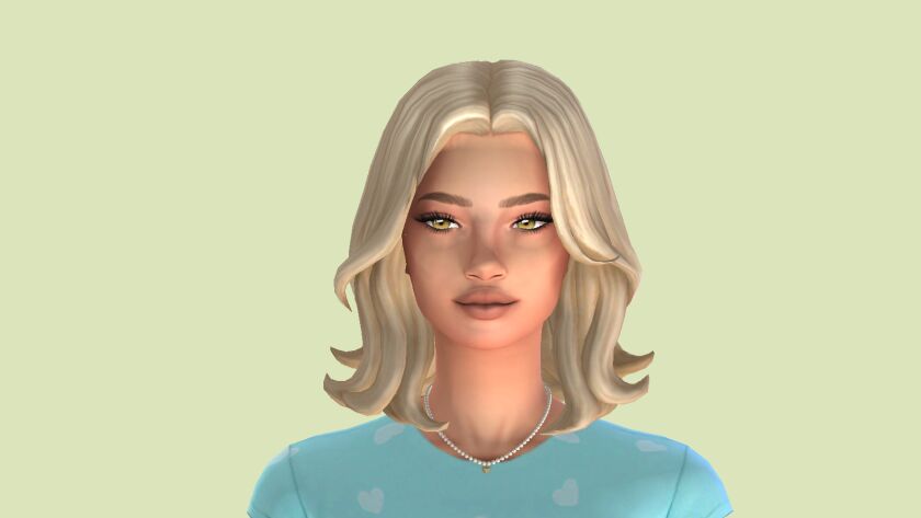 sims 4 cc medium length hair part 1 9