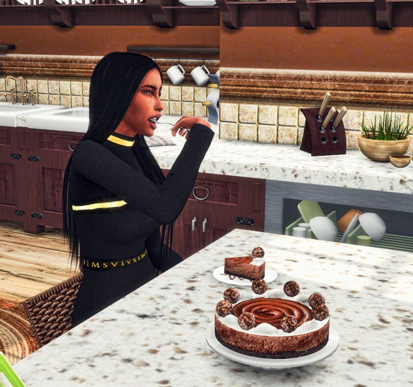 sims 4 cc nutella cheesecake custom recipe 5