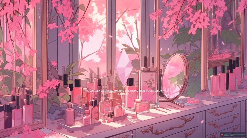 sims 4 cc pink dreamy loading screens 7