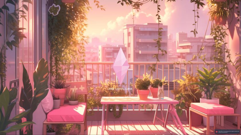 sims 4 cc pink dreamy loading screens 8