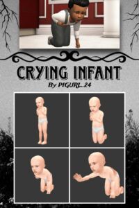 Pose Pack: Crying Infant Sims 4 CC