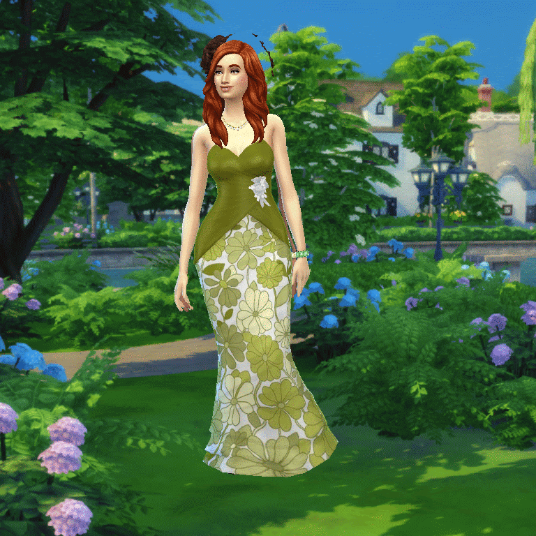 sims 4 cc recolor robe mariage sirene 8 motifs look 2