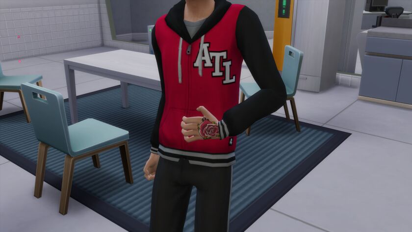 sims 4 cc red black all time low hoodie 2