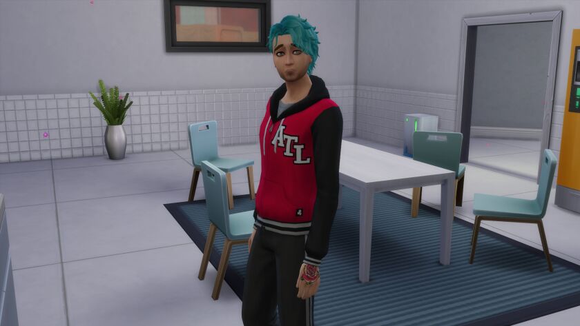 sims 4 cc red black all time low hoodie 7