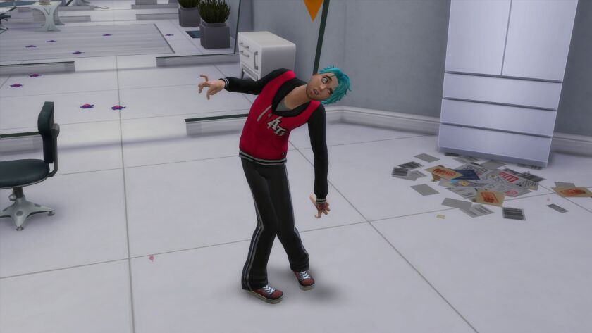 sims 4 cc red black all time low hoodie 8