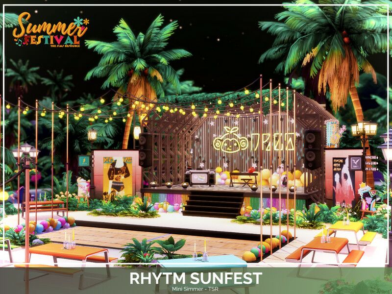 Rhythm & SUN Fest – NO CC Sims 4 CC