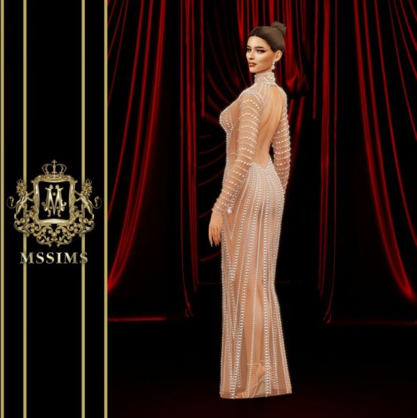 sims 4 cc riches gown 4