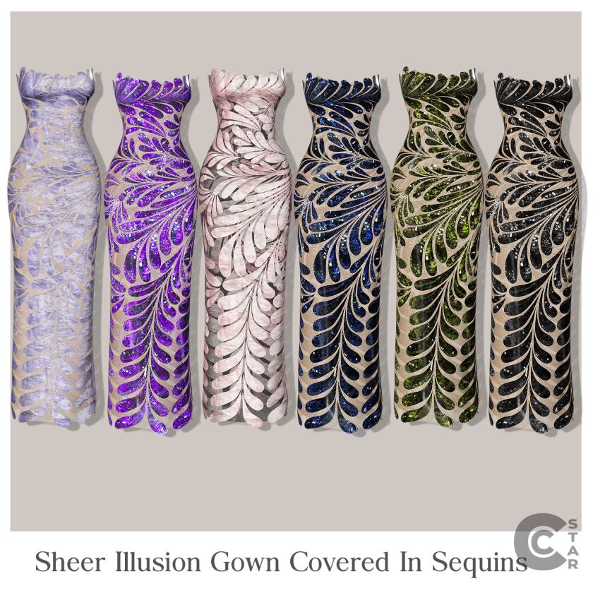 sims 4 cc selena gomezs gown covered in sequins 2