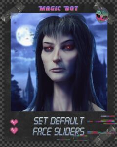 👽 SET Default Face Sliders Sims 4 CC