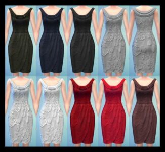 Bridesmaid Dress AF Teen-Elder – Base Game Sims 4 CC