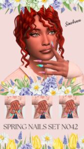 Spring Nails SET N042 Sims 4 CC