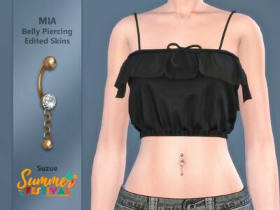 Summer Festival MIA Belly Piercing By Suzue Sims 4 CC