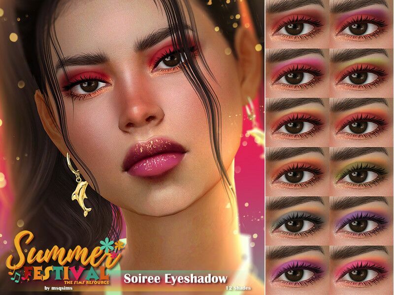 Summer Festival – Soiree Glitter Eyeshadow By Msqsims Sims 4 CC