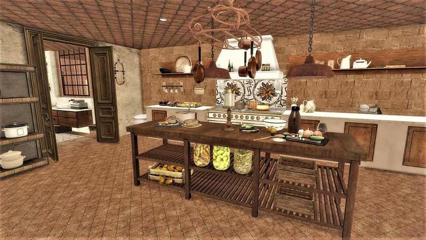 sims 4 cc tuscan house can be downloaded from my patreon 5