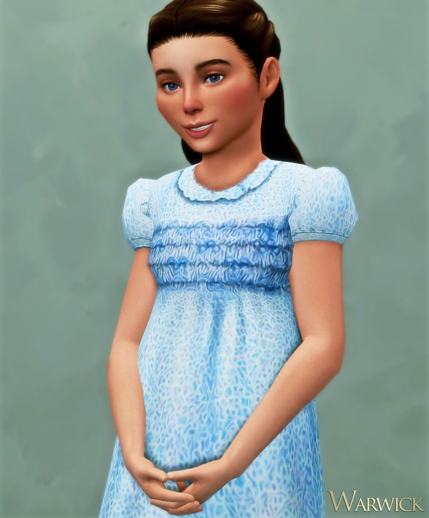 sims 4 cc warwick little charlotte gown 3