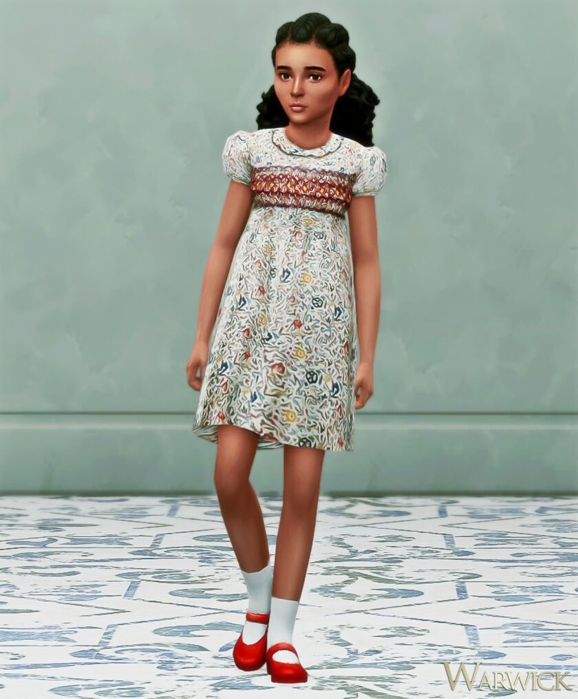 sims 4 cc warwick little charlotte gown 5