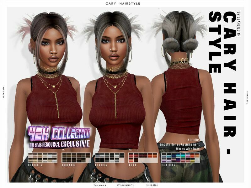 Y2K Cary Haistyles Sims 4 CC