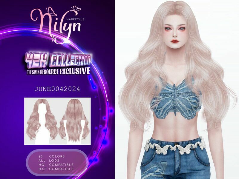 Y2K June0042024 Hair By Nilyn Sims 4 CC