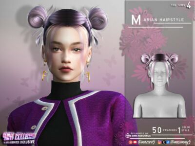 Y2K Marian Hairstyle By Mazero5 Sims 4 CC