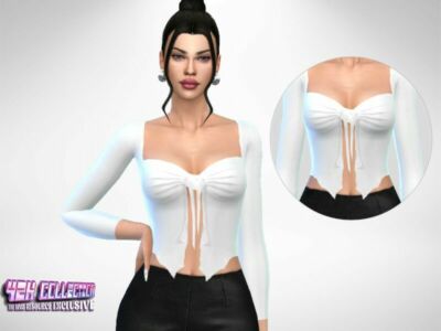 Y2K – White TOP By Puresim Sims 4 CC