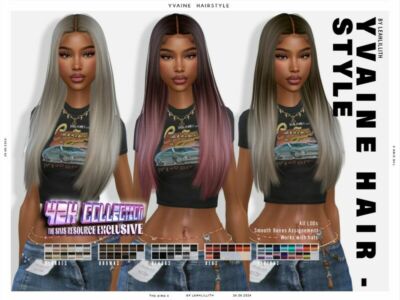 Y2K Yvaine Hairstyle Sims 4 CC