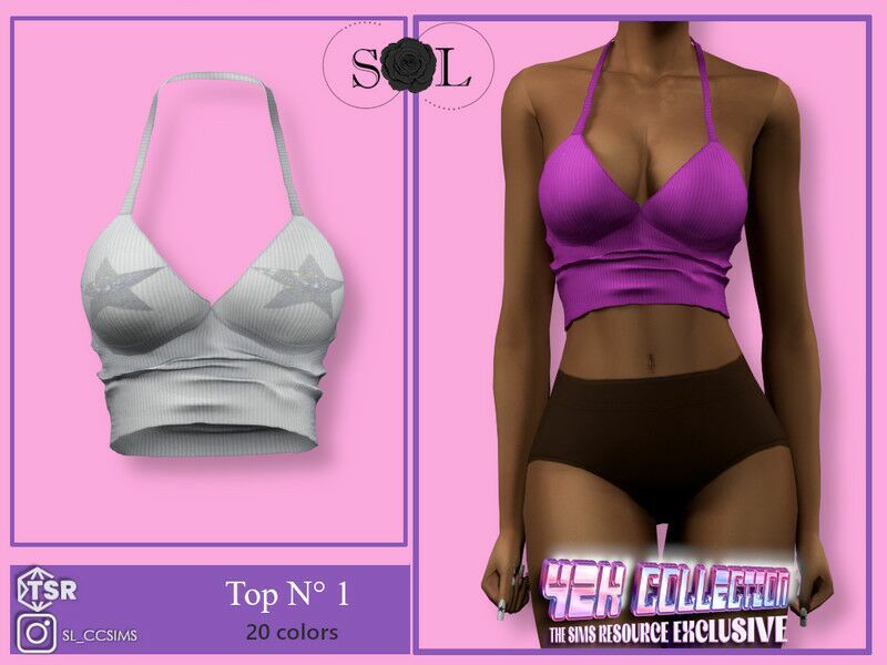 Y2K_Sl_Top_1 Sims 4 CC