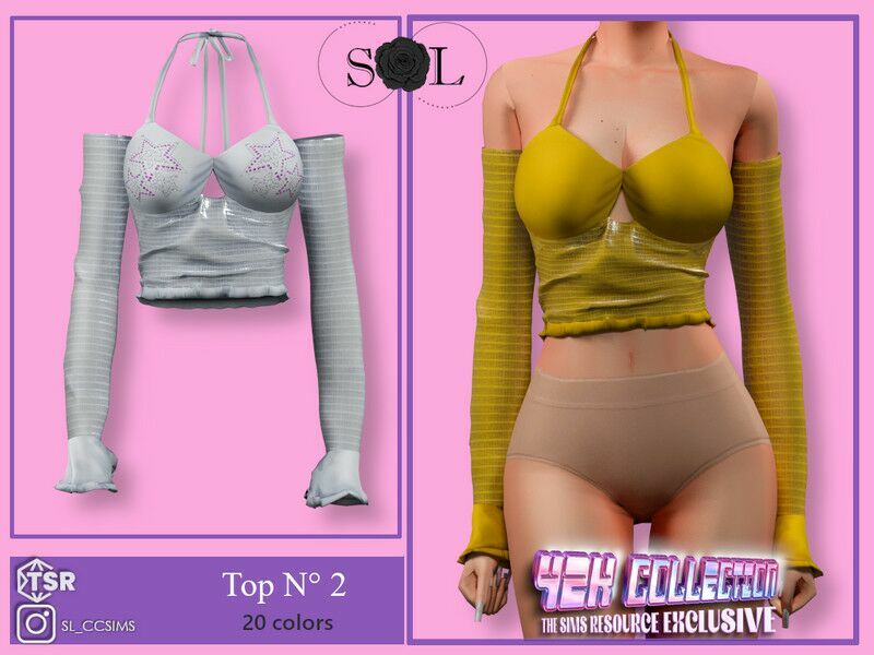 Y2K_Sl_Top_2 Sims 4 CC