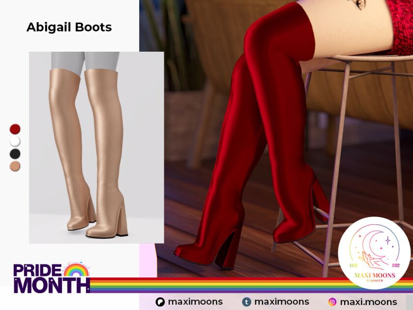 ℍ𝕒𝕡𝕡𝕪 ℙ𝕣𝕚𝕕𝕖 🏳️‍🌈 Abigail Boots Sims 4 CC