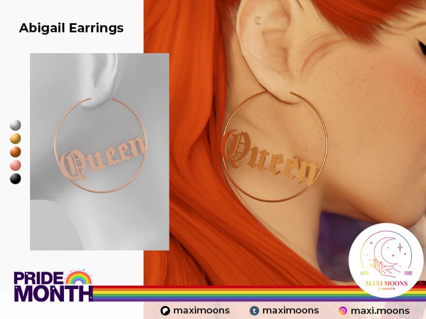 Abigail Earrings Sims 4 CC