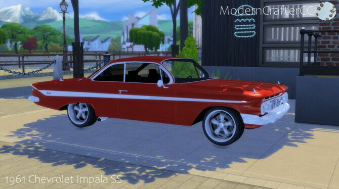 1961 Chevrolet Impala SS Sims 4 CC