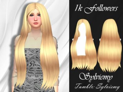 1K Followers Hairstyle By Sylviemy Sims 4 CC