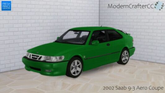 2002 Saab 9-3 Aero Coupe Sims 4 CC