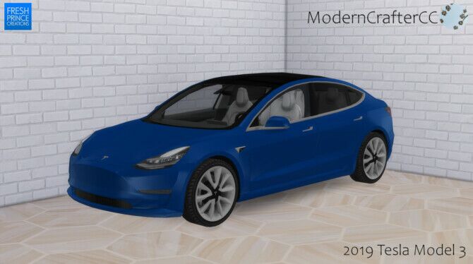 2019 Tesla Model 3 Sims 4 CC