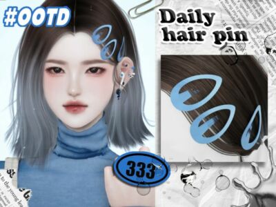 333-Daily Hair PIN By Asan333 Sims 4 CC