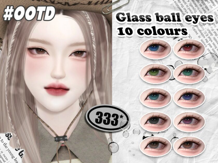 333-Glass Ball Eyes By Asan333 Sims 4 CC