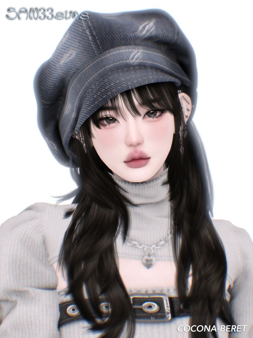 🖤【333】Cocona-Beret. Sims 4 CC