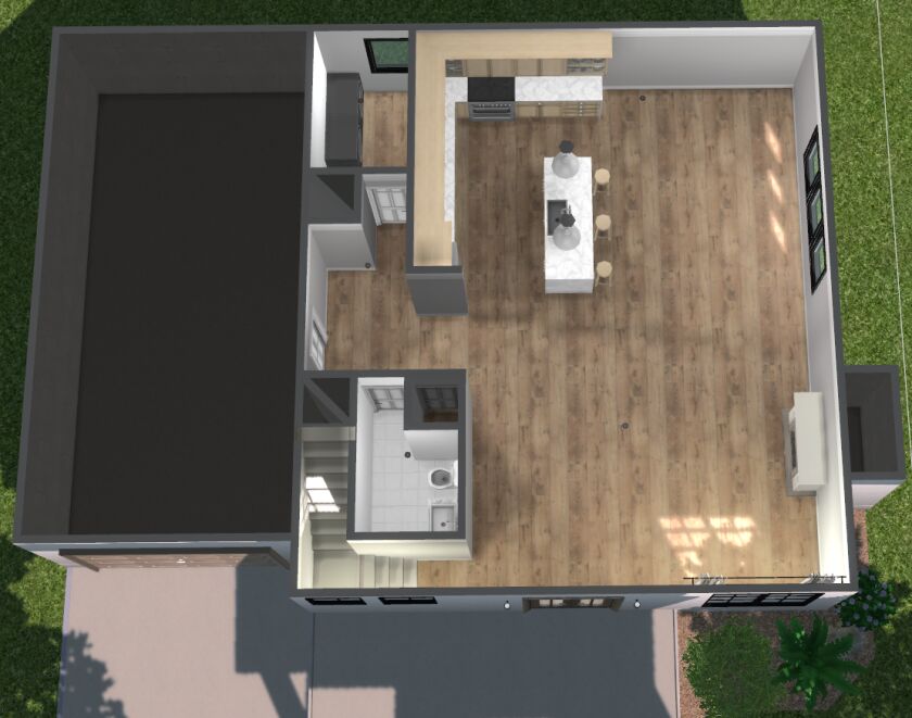 sims 4 cc a 2 story house that has 3 bedroom 1 half 7